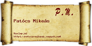 Patócs Mikeás névjegykártya